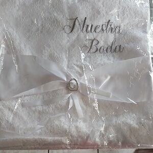 Elegant White Wedding Guest Book